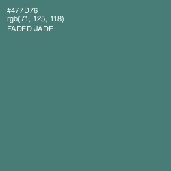 #477D76 - Faded Jade Color Image